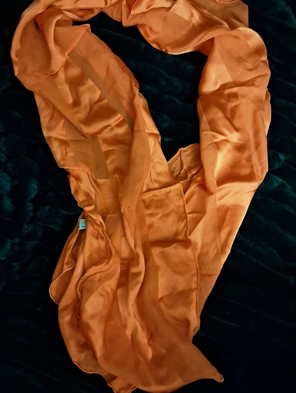 Echo Orange Silk Scarf